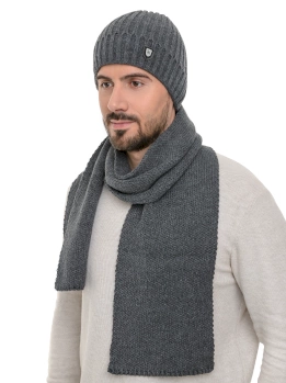 Комплект мужской «Марко» (шапка бини+шарф)