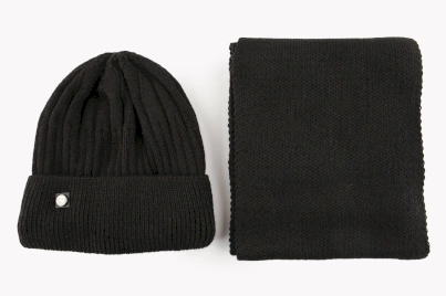 Комплект мужской «Джастин» (шапка бини+шарф)