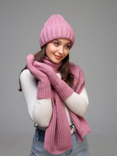 Комплект «Грация new» (шапка+шарф+варежки)