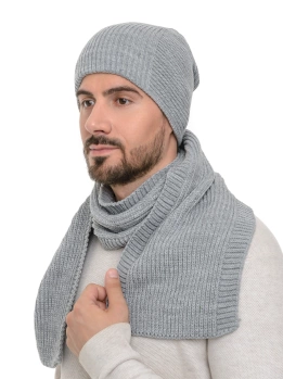 Комплект мужской «Фарид» (шапка бини+шарф)