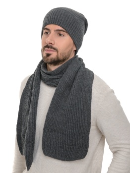 Комплект мужской «Майкл» (шапка бини+шарф)